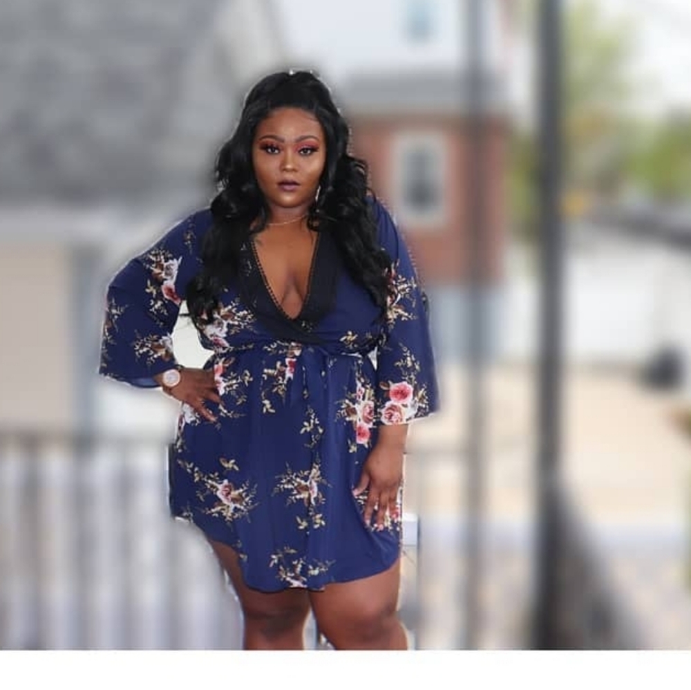 Plus size floral dress